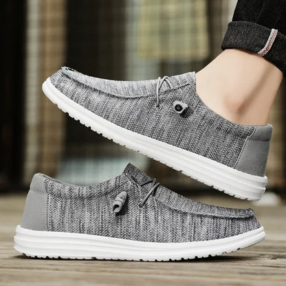 Sapatos de Lona Masculinos Casuais Slip On Alpargatas Homens Moccasins Mocassim Masculino Leve Respirável Tamanho Grande 50