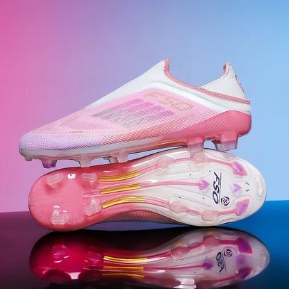 Men Football Boots Training Cleats Soccer Shoes FG Ultralight Breathable Drop Shipping Match Sport Long Spikes Indoor Sneakers
