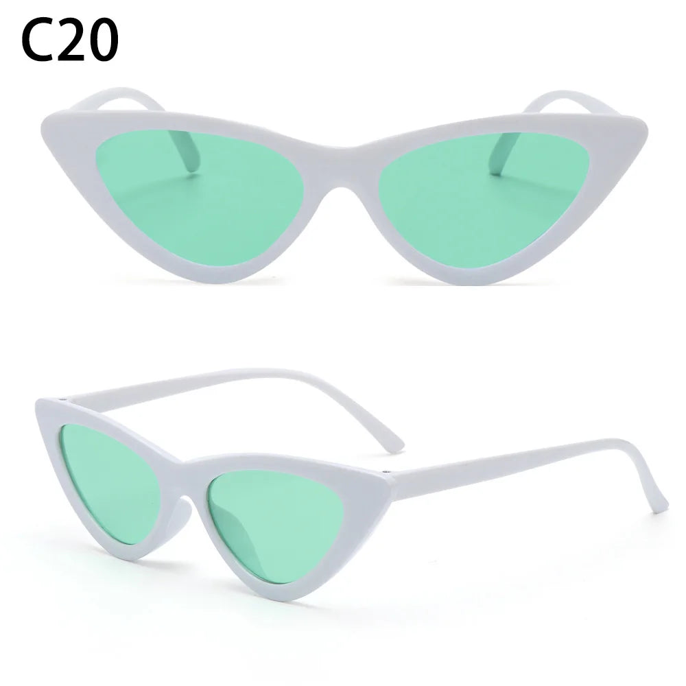 Eyewear Sun Shades Female Shades Vintage Small Triangle Sunglasses