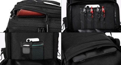 45L/35L/25L Tactical Backpack for Men and Women Waterproof Athlete Gym Outdoor Bag Travel Hiking Rucksack with Bottle Holder