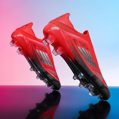 Men Football Boots Training Cleats Soccer Shoes FG Ultralight Breathable Drop Shipping Match Sport Long Spikes Indoor Sneakers