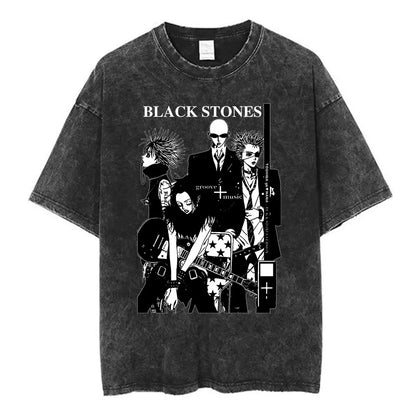 Nana Osaki Japanese Anime Vintage Washed T-shirt Men's Women Clothing Harajuku Short Sleeve T-shirts 100% Cotton Casual T Shirts