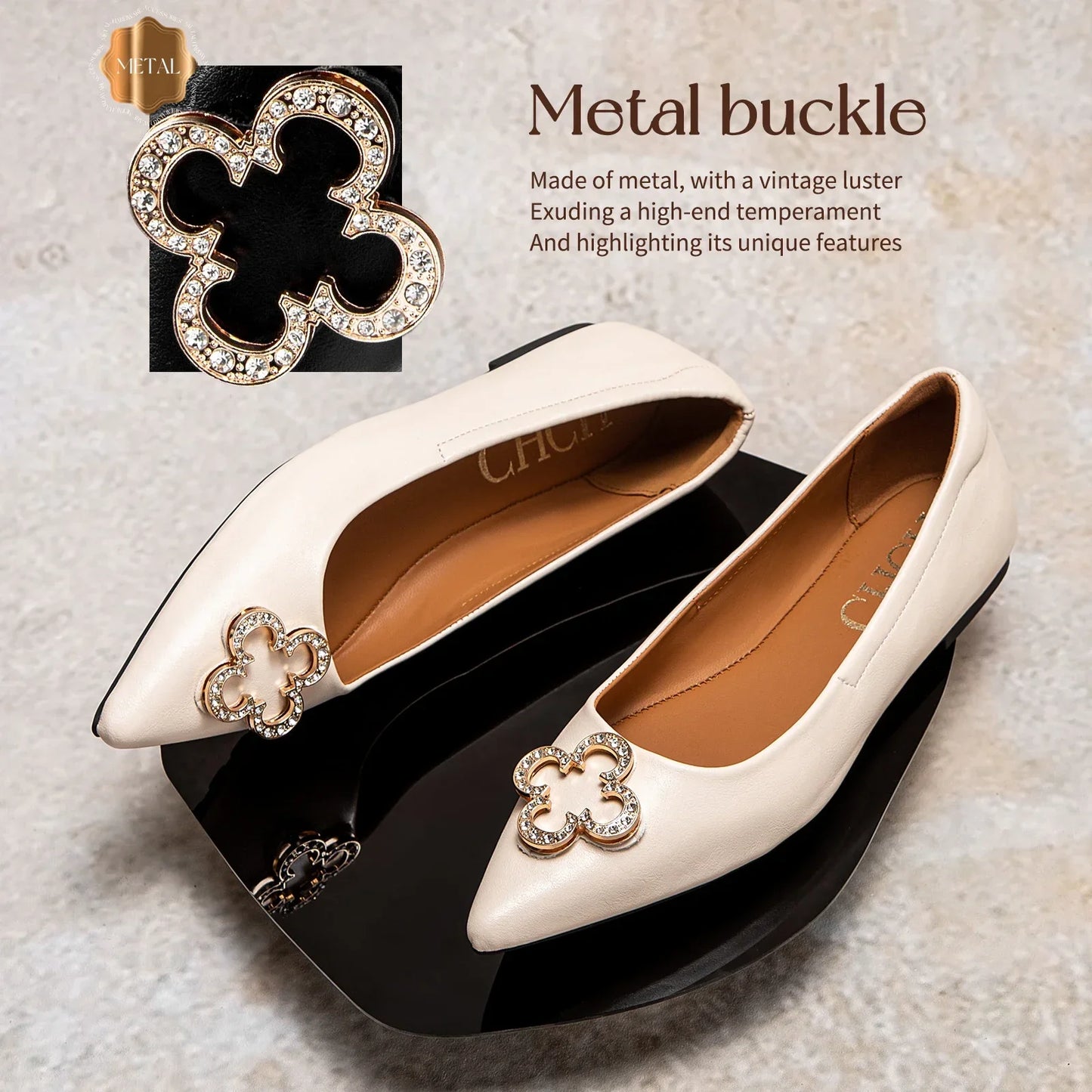 Women's Flat Shoes Summer New Pointed Black Business Women's Shoes Commuter CHCH 2025