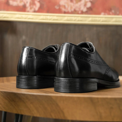 Men Casual Dress Shoes Patchwork Oxford Genuine Leather Formal Shoes for Male Party Dinner British Footwear