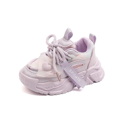 Girl Child Sport Shoe 2026 Spring Mesh Breathable Toddlers School Running Sneakers Fashion Non-slip Kids Boys Basketball Shoes