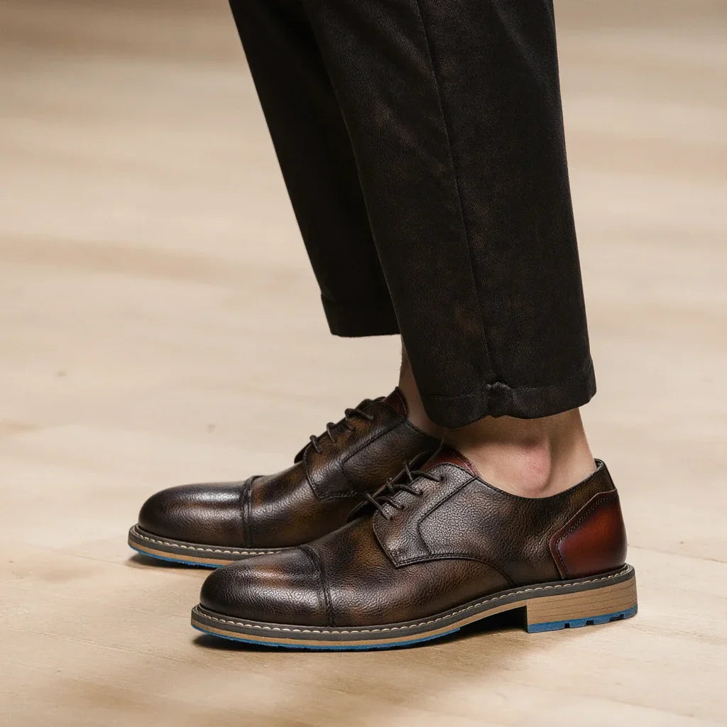 Retro Men Derby Shoes Men Casual shoes Fashion Men Leather Shoes