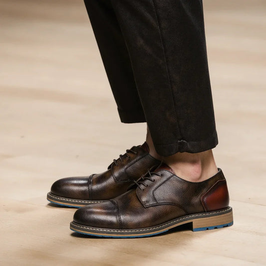 Retro Men Derby Shoes Men Casual shoes Fashion Men Leather Shoes