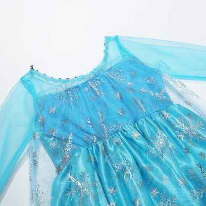 Girl Princess Dress Halloween 2026 Cosplay Party Costume Snow Queen Princess Clothes Children Outfit