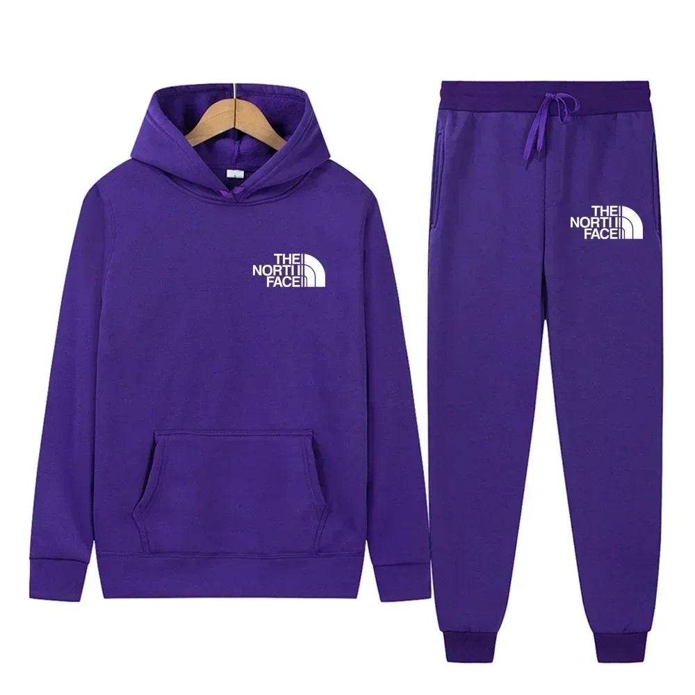 2025 Autumn-Winter Warmth-Resistant New Men's Sportswear - Sport Sweater, Hat-style Hooded Jogging Pants, Two-Piece Sport Set -