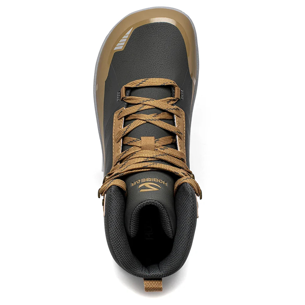 Unisex Mid Top Barefoot Shoes Mens Womens Wide Toe Artificial Leather Hiking Boots Outdoor Non-Slip Trail-Running Shoes