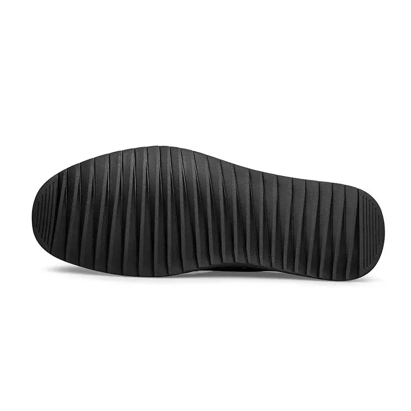 CLOHOO Wear-resistant Non-Slip Outdoor Men Shoes for Climbing Trekking Male Lightweight PU Leather Shoes Soft Lace-up Loafers
