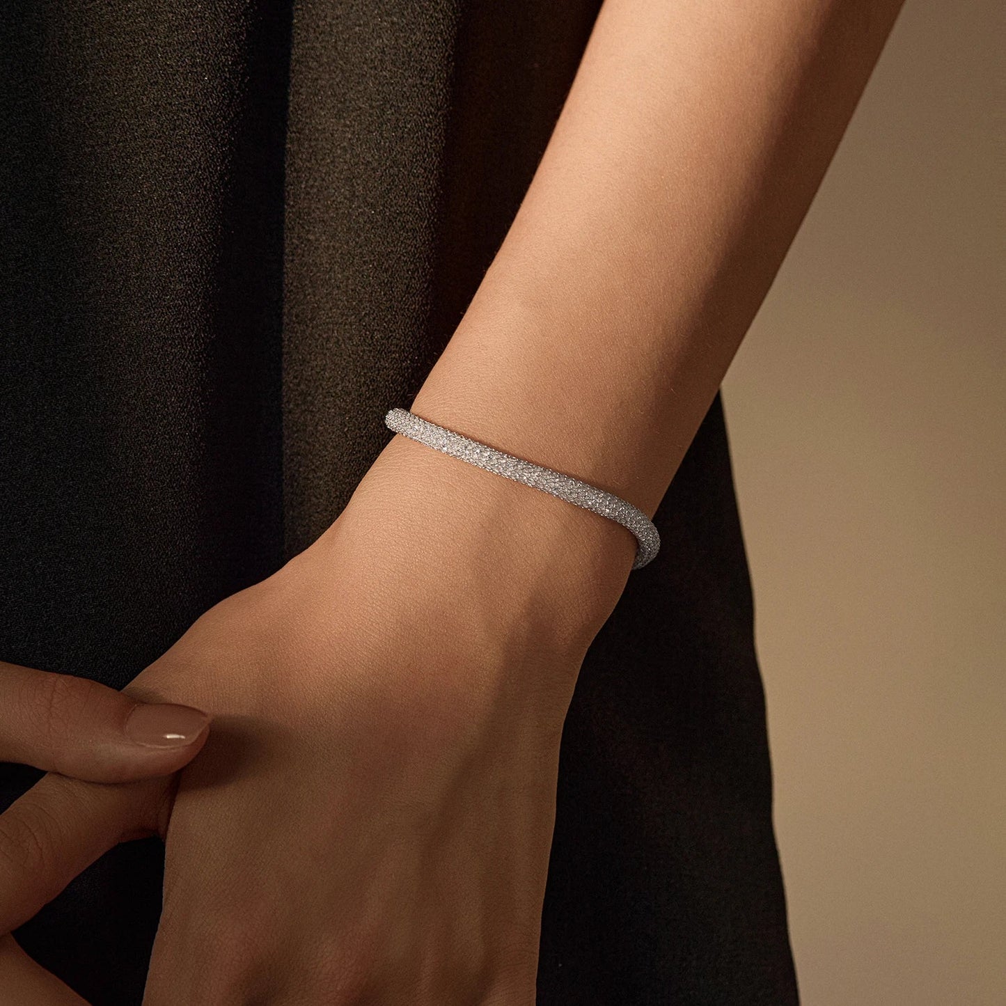 925 Sterling Silver Shinning Reticular Full Zirconia Weave Bracelet Exquisite Party Bracelets For Women Fine Jewelry