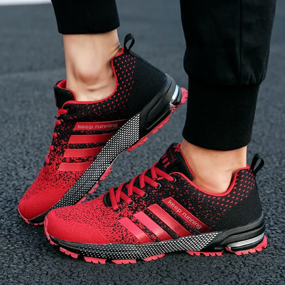 Men's and women's flying mesh surface spring summer breathable casual sports shoes flat vulcanized couple running big size48