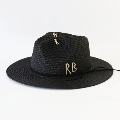 Big Size  Summer Sun Hats Ladies Fashion Girl Beach Straw  Hat Luxury Grass Jazz Top Panama Hat Womens 60cm Large Head