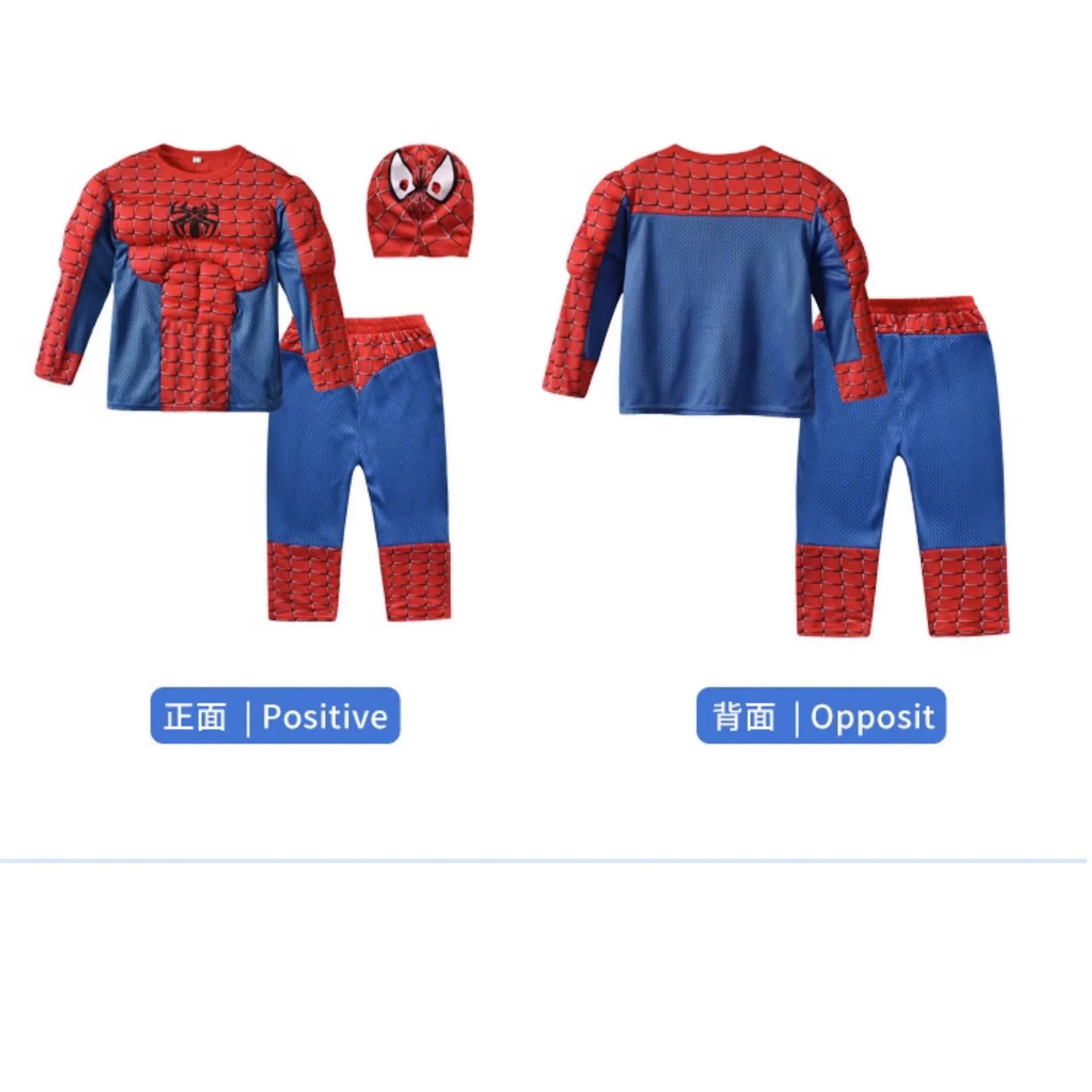Spiderman Costume Spider-Man Muscle Suit Cosplay Superhero Avengers Boys Girls Long Sleeve Top Pant Cape Halloween Birthday Gift