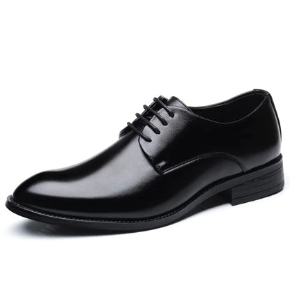 Men Breathable Leather Shoes Formal Business Shoes Pointed Toe Lace Up Wedding Shoes Men Large Size Amazon Shoes for Men