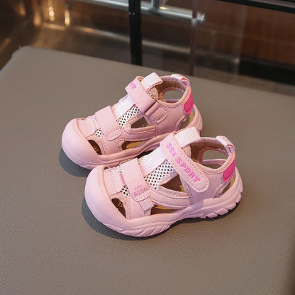 Summer Children Beach Sandals Boys Breathable Mesh Sport Sandals Baby Soft Light Kindergarten Cool Shoes