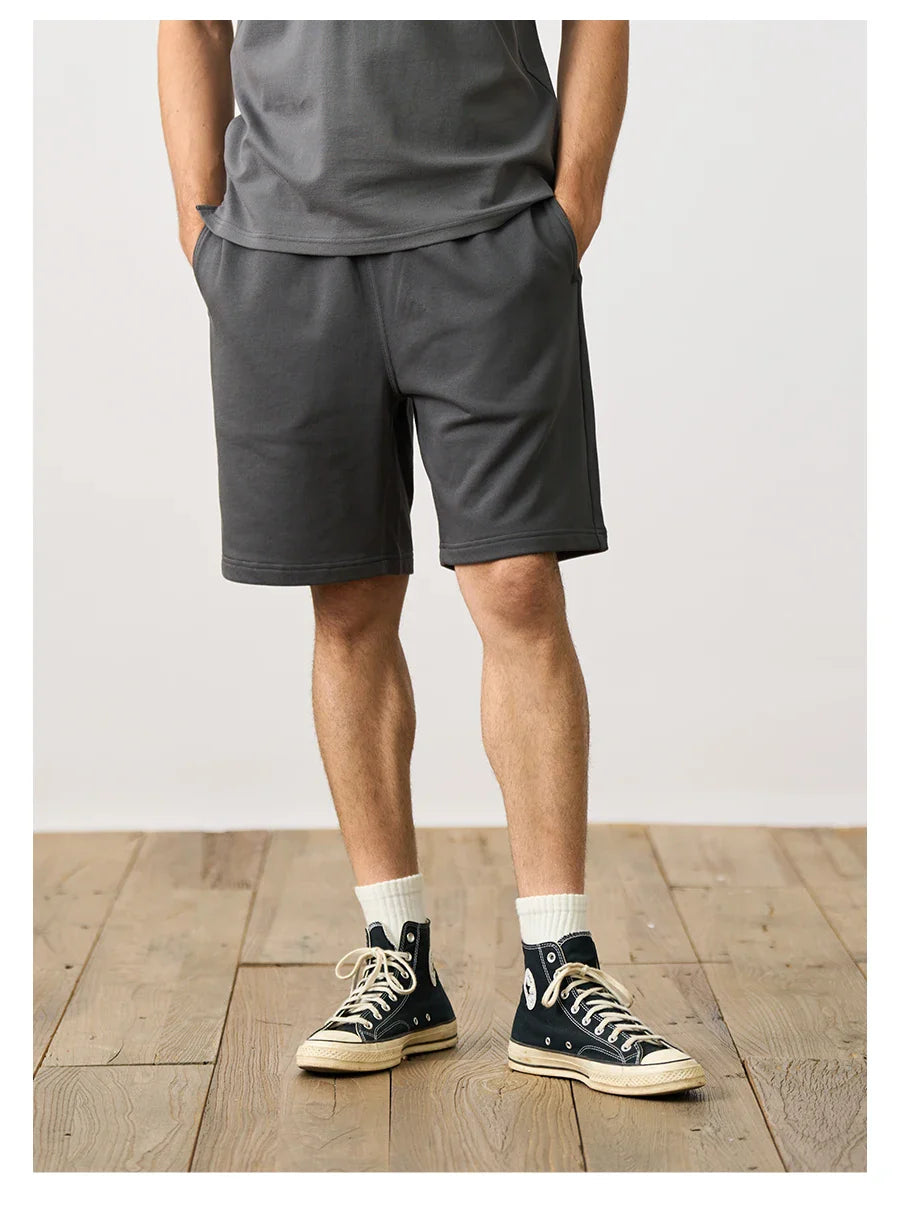 Oversize 390gsm Fabric Jogger Shorts Casual Drawstring