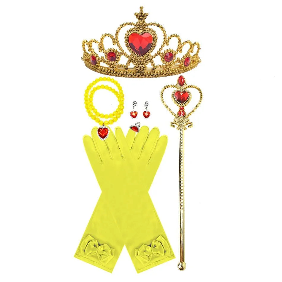Fantasias de Aniversário para Meninas Vestido Infantil da Bela A Bela e a Fera Fantasia de Princesa Vestido de Bebê para o Natal e Halloween