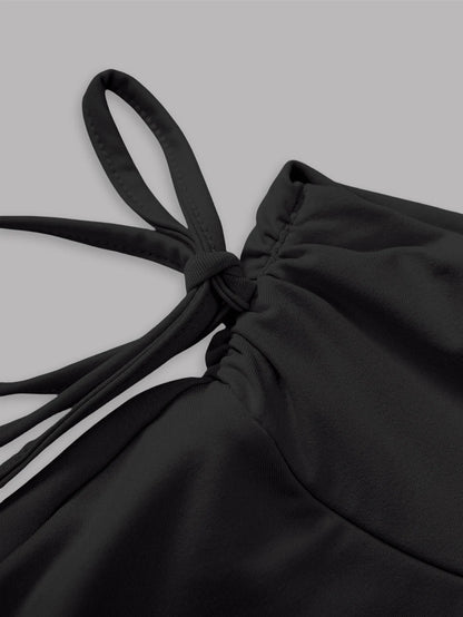 New Women Sexy Solid Mini Skirt Fashion Casual High Waist Slim Fit Elastic Waist Pleated Short Skirt