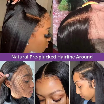 13x4 Bone Straight Human Hair Wigs 13x6 Hd Lace Frontal Hair 40 Inch Straight Transparent Lace Human Hair Wigs For Black Women