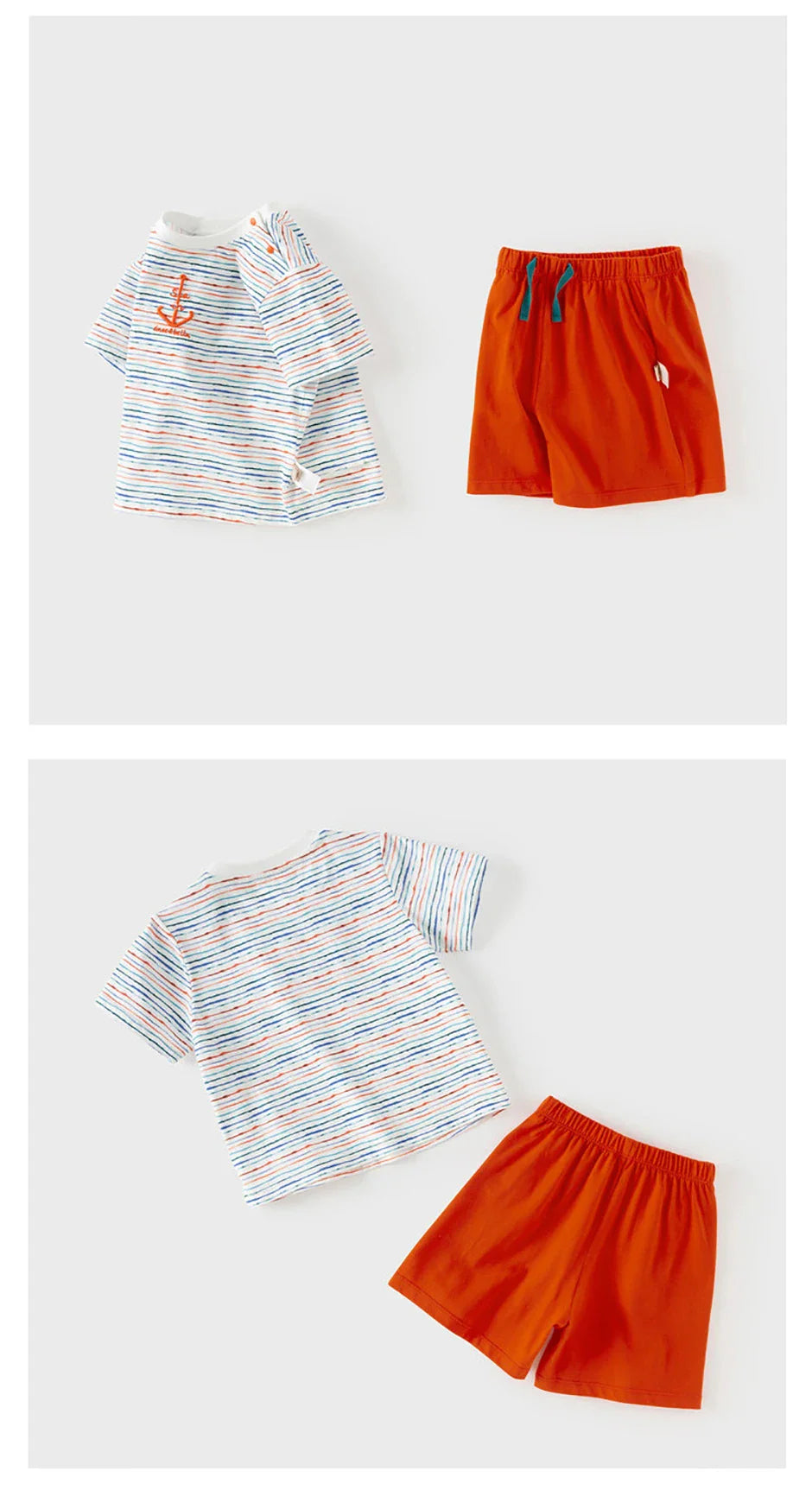 Boys Summer T-shirt 2PCS Set Childern Short Sleeve Top+Shorts Suits Kids Clothing Casual Trousers Pullover DB2262036