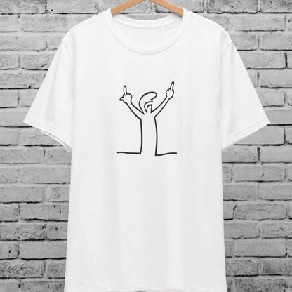 Angry La Linea Unisex T-Shirt for Men Women The Line Osvaldo Vintage Funny Gift 80s Cartoon Summer Casual Comfort Cotton Tees