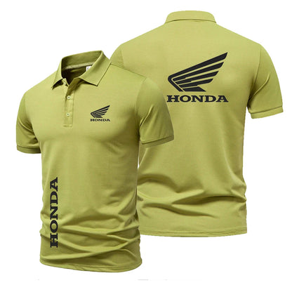 Summer high quality tops men and women short-sleeved t-shirts Honda racing POLO shirts motorcycle print t-shirts