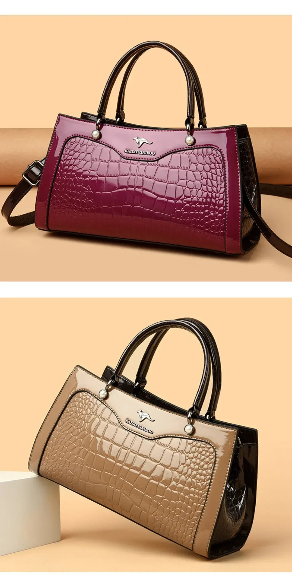 2024 Genuine High Quality  Luxury Handbag Designer Crossbody Bags for Women  Fashion Crocodile Pattern  Shoulder Bag Totes Bags