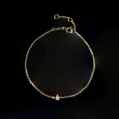 2.5mm Moissanite Bracelets For Women S925 Silver 18K Gold Plated Emerald/Pear Cut Lab Diamond HandChain Party Fine Jewelry