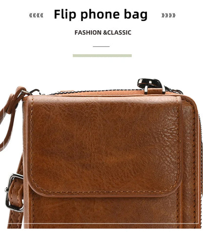 Fashionable single-shoulder bag, versatile crossbody bag, colorful mobile phone bag, large-capacity coin purse