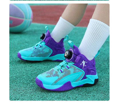 New Children's Basketball Shoes Mesh Breathable Sports Shoes For Teenagers Non-Slip Wear-Resistant Basketball Sneakers Kids