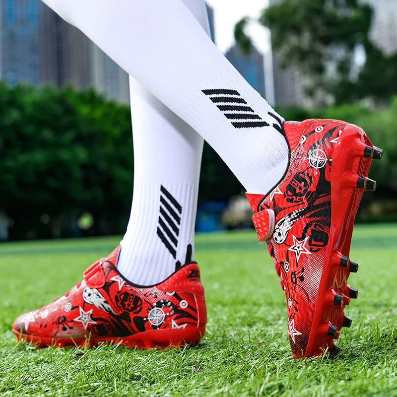 Children's Soccer Shoes Cleats Sneakers FG Sport Non-Slip Kids Football Boots Training Match Boys Youth Professional Shoes New