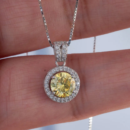 2ct total Moissanite Jewelry Set Sterling Silver 925 Necklace Earrings Fine Jewerly Wedding Set Pass Dismond Tester
