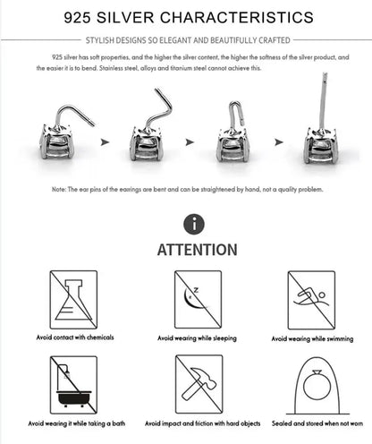 GRA Certificate Promotion 100% Moissanite Earrings for Women Pass Diamond Test Pen Ear Studs 925 Sterling Silver Fine Jewelry