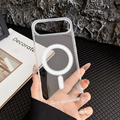 Transparent Original Magnetic Phone Case for iPhone 17 16 15 14 Plus 13 12 mini 11 Pro XS Max XR for Magsafe Acrylic Clear Cover