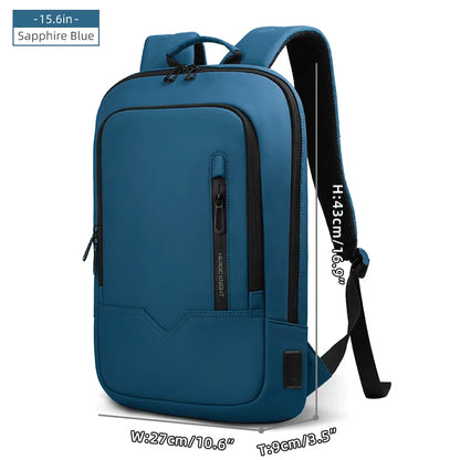 Thin Male Work Backpack Multifunctional Fashion 15.6 In Laptop Backpack Casual Waterproof Business Travel Daypack