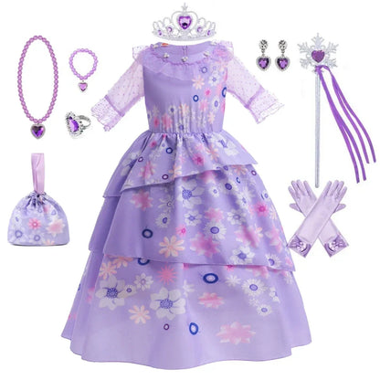 Isabella Charm Dress Girl Princess Dress Fantasy Party Kid Clothes Halloween Christmas Birthday Party Outfits