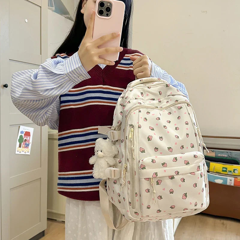 Cute Backpack Girls Fashion School Bag Large Capacity Student School Bag