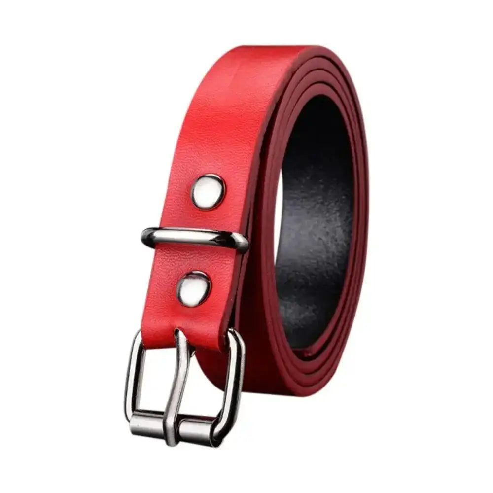 Children PU Leather Belts Boys Girls Kid Waist Strap Waistband Metal Buckle For Jeans Pants Trousers Dress Adjustable Belt