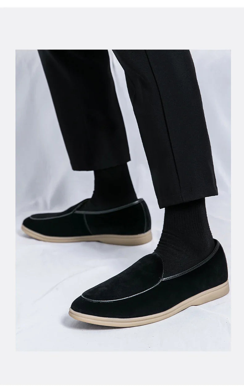 Fashion Men Luxury Brand Loafer Shoes Spring British Style Suede Men's Casual Shoes Breathable Comfort Slip-on Men Wedding Shoes