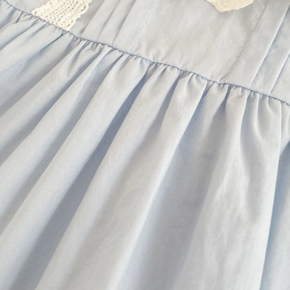 2026 Summer Girls New Korean Lace Collar 2-6Yrs Girl Dress Baby Girl Stylish Sleeveless Dress Girls Princess Korean Dress