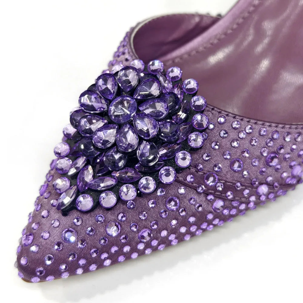 Elegant Italian Design Pink Butterfly Shoes and Bag Set for Women - Perfect for Parties and Weddings