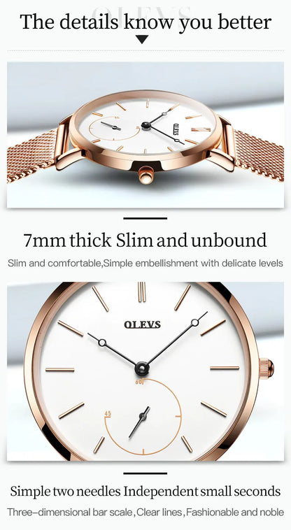 Milanese Steel Band Quartz Women's Watch 5190