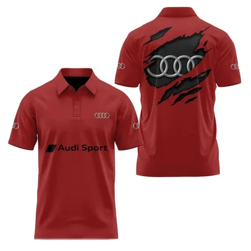 3D Printed Short-Sleeved Polo Shirt Casual High-Quality Sports Fashion T-Shirt with Collar
