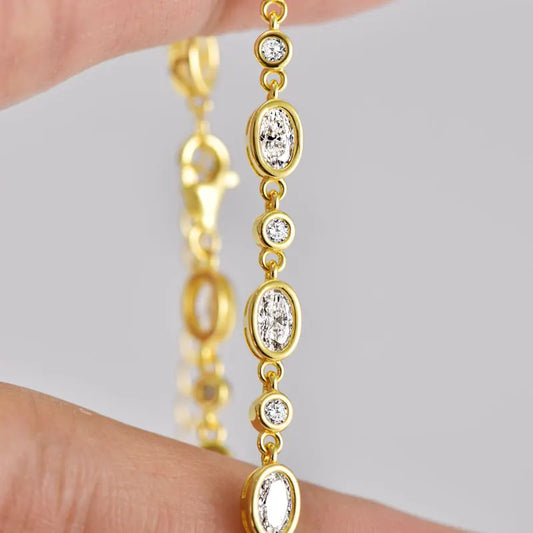 GRA Certified Full Moissanite Diamond Bracelet for Women 925 Sterling Silver Bracelets Chain Wedding Fine Jewelry Gifts