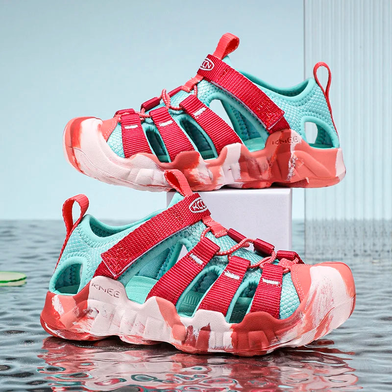 Children Sandals Boy Girls Barefoot Shoes Summer Luxury Design Kids Casual Sneaker Outdoor Beach Sports Sandals for Boy Girls