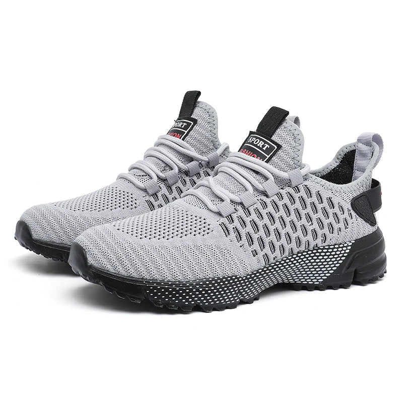 Men's Mesh Shoes Unique Grid Trend Design Breathable Comfortable Running Shoes Summer New Track  Field Basketball Sports Shoes
