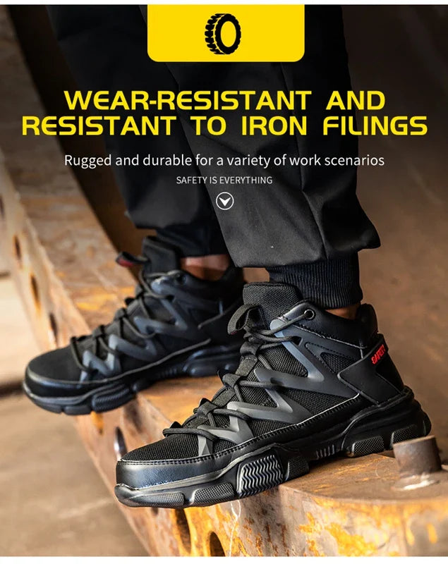 Autumn Work Safety Shoes Men Safety Boots Anti-smash Anti-stab Work Shoes Sneakers Steel Toe Shoes Male Work Boot Indestructible