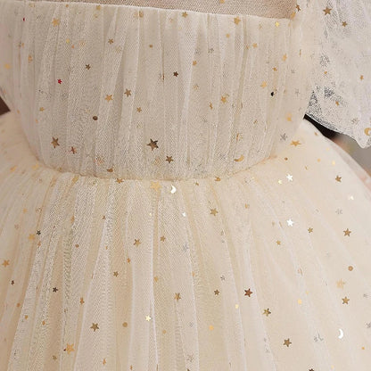 Summer Girls Dress Sequin Ruffles Elegant Toddler Girls Princess Dress For 2-10 Years Kids Party Evening Gown Kids Dresses